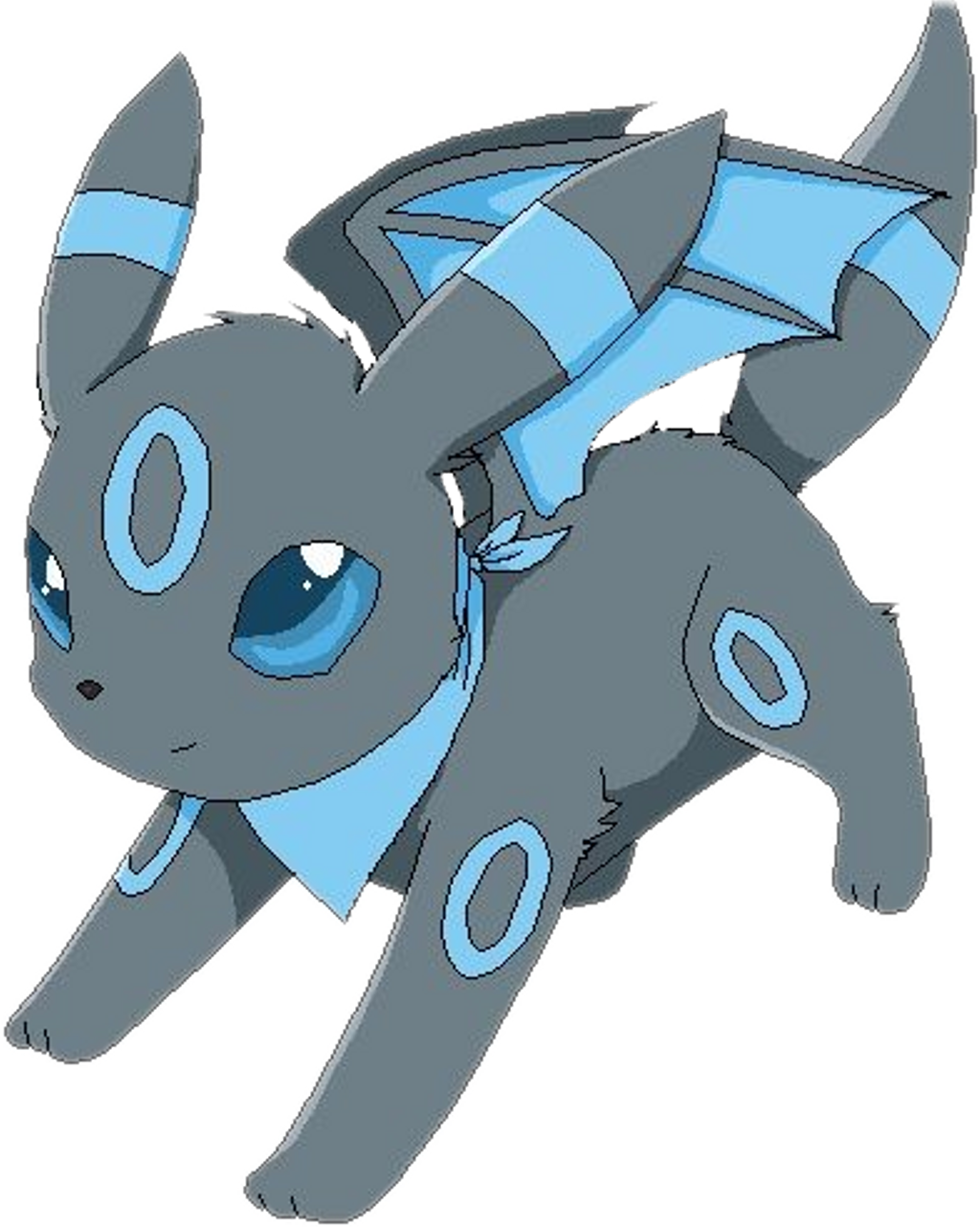 #pokemon #eeveelution #umbreon #nachtara #shinyumbreon - Umbreon In Blue (1024x1282), Png Download
