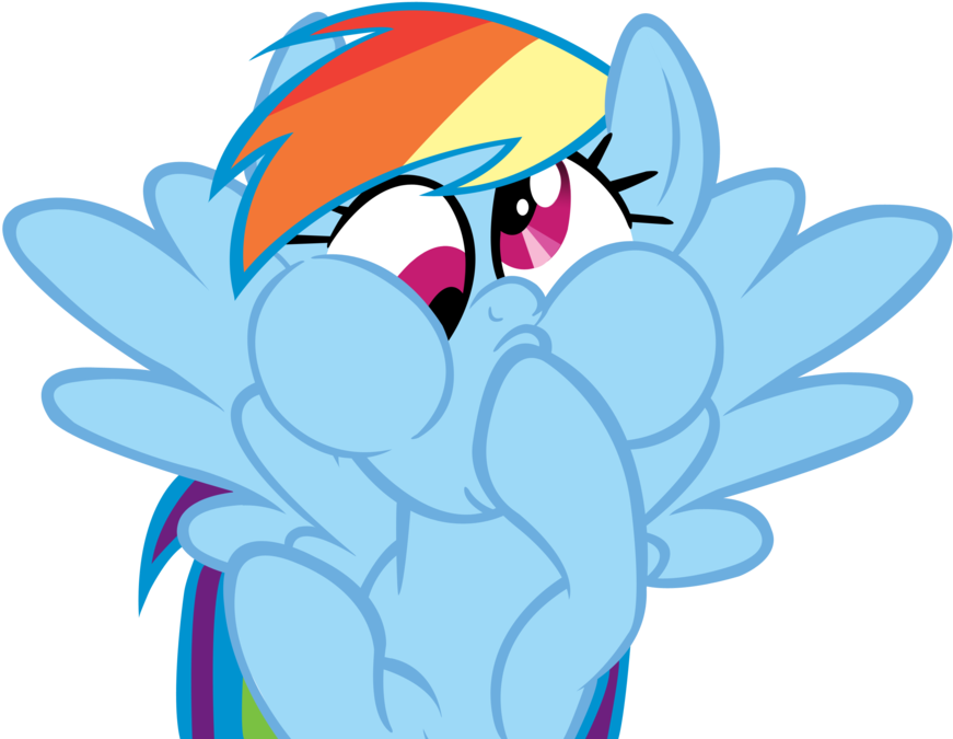 Rainbow Derp Vector By Mylittleluckywish - My Little Pony Hi (871x675), Png Download