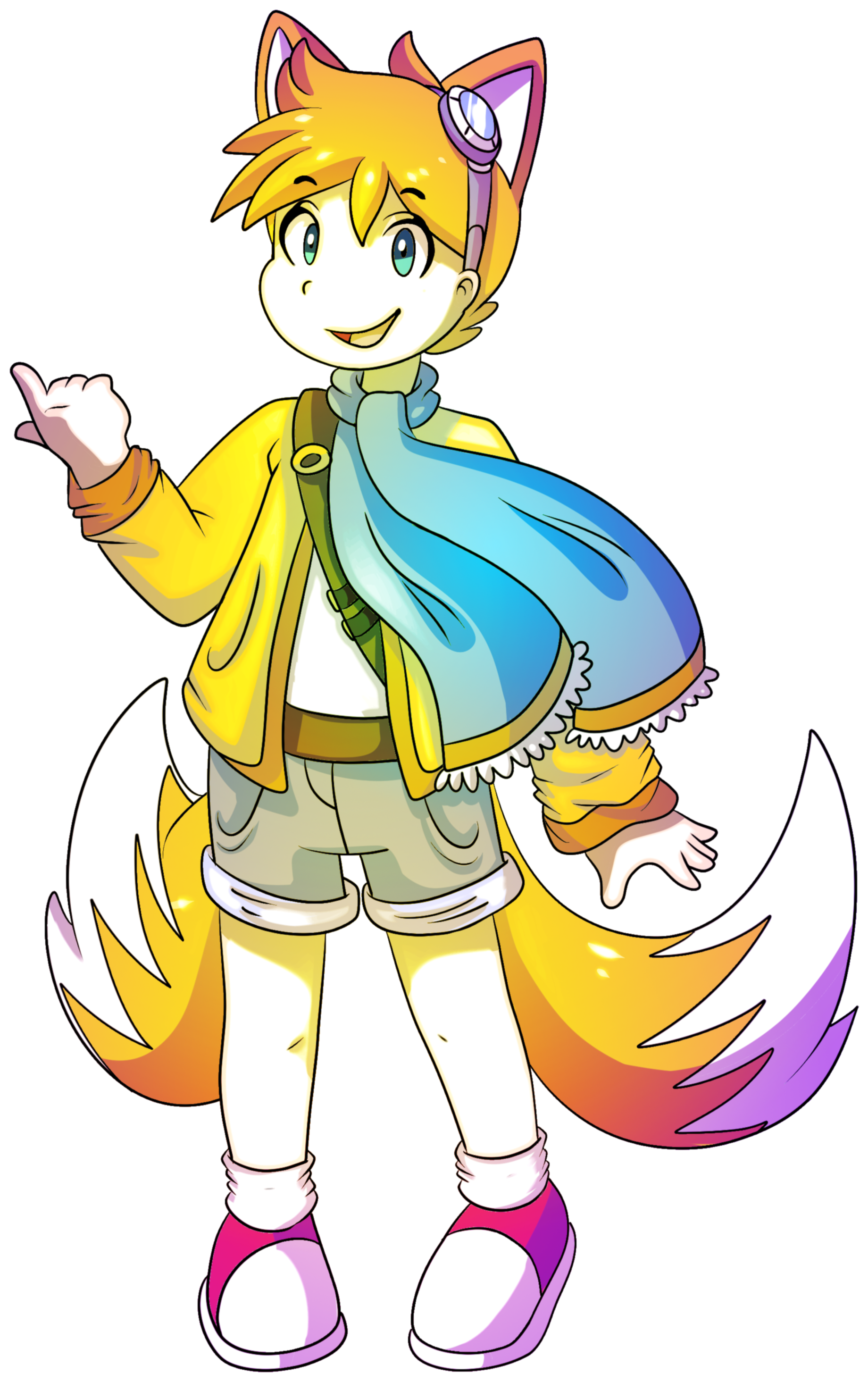 Tails The Fox Gijinka - Tails The Fox Drawing (2189x3000), Png Download