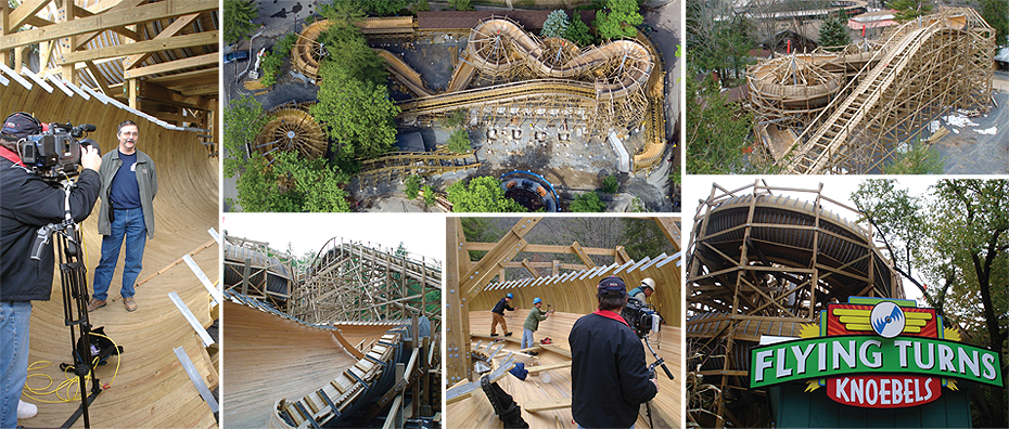 Documentary Chronicling Construction Of Wooden Bobsled-type - Wooden Flying Turns Coaster (930x396), Png Download