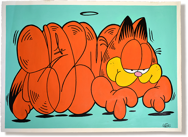 'garfield' By Salmos Moosey Art - Pumpkin (700x700), Png Download