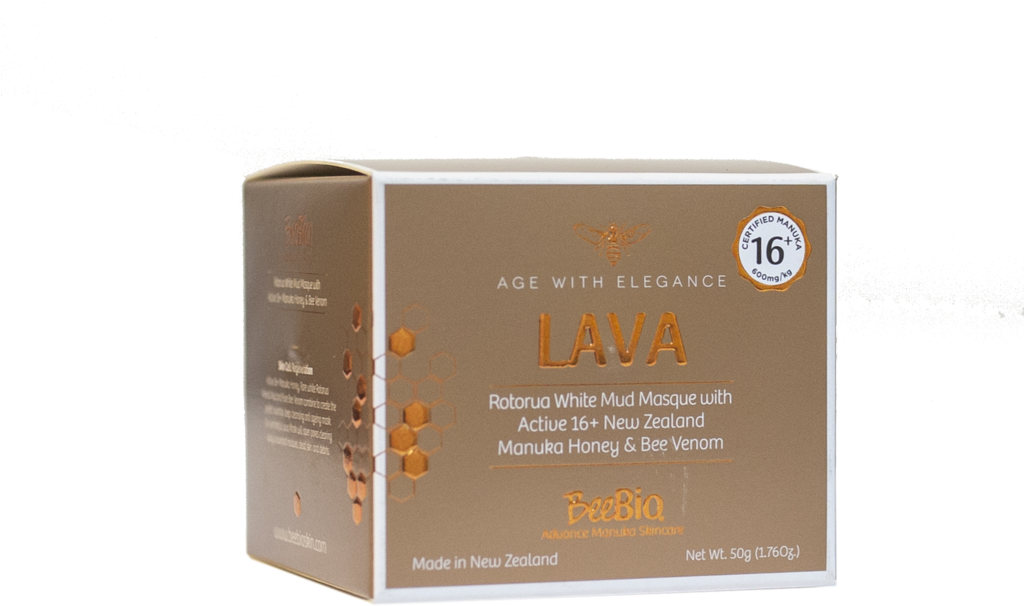 Lava Manuka Honey Bee Venom & Rotorua Mud Masque Beebio - Box (1023x682), Png Download