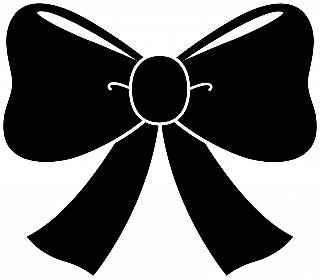Download Hair Bow Clip Art - Hair Bow Clipart Black And White (1024x897), Png Download