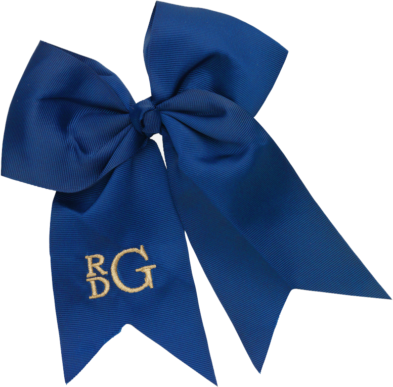 Navy Hair Bow - Monogram (1100x1100), Png Download