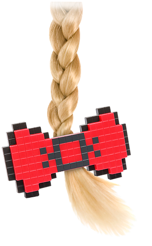 Clip Your Hair Back With This Stylish 8-bit Hair Bow - 8 Bit Hair Bow (630x630), Png Download