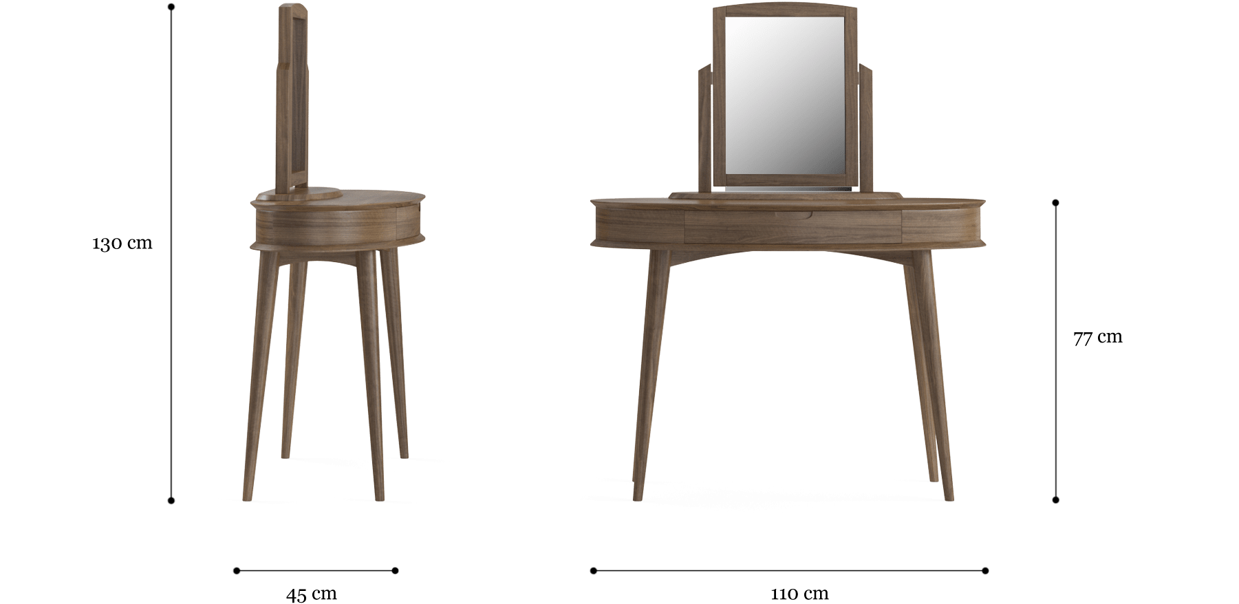 Buy Ethan Dressing Table With Mirror Online In Australia - Coffee Table (2000x1036), Png Download