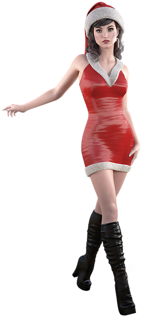 Christmas, Noel, Cap, Santa Claus, St, Female - Girl (492x640), Png Download