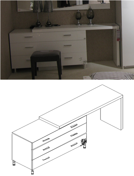 R Series Expandable Dressing Table - Drawer (600x600), Png Download