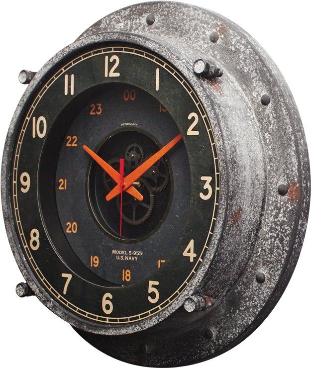 Control Room Wall Clock - Navy Wall Clock (1000x1000), Png Download
