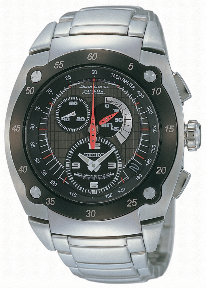 Seiko Snl043p1 - Seiko Kinetic Chronograph Sportura Snl043 (722x1000), Png Download
