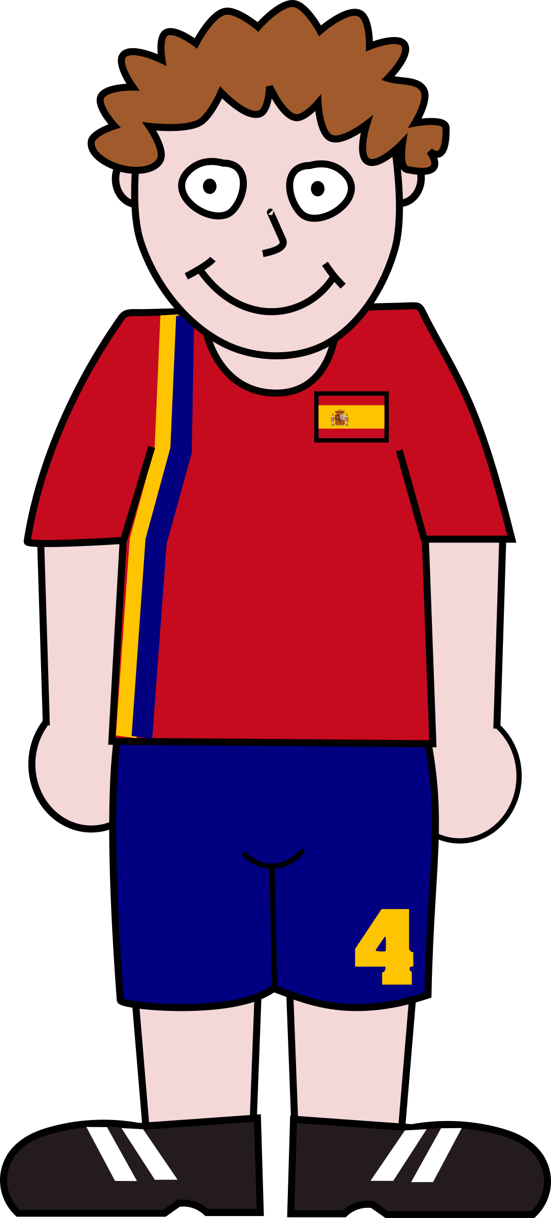 Big Image - Soccer Player Clipart (1087x2400), Png Download