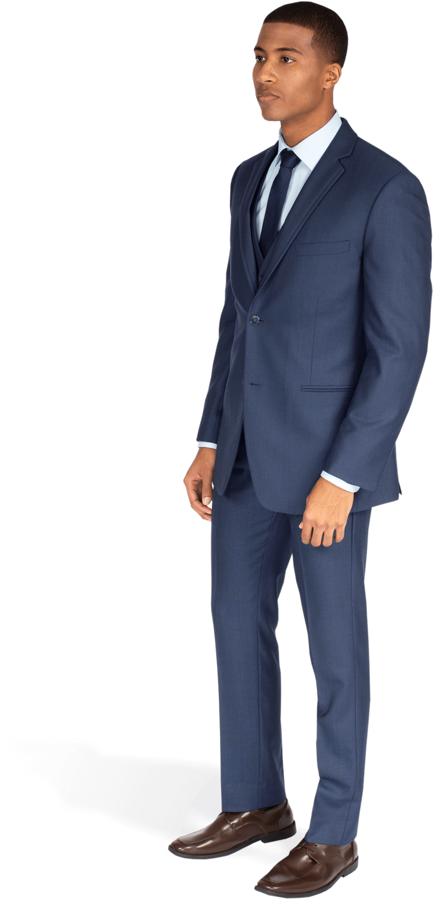 Dark Blue Broadway Suit By Ike Behar Online Suit Rental - Tuxedo (1188x1980), Png Download
