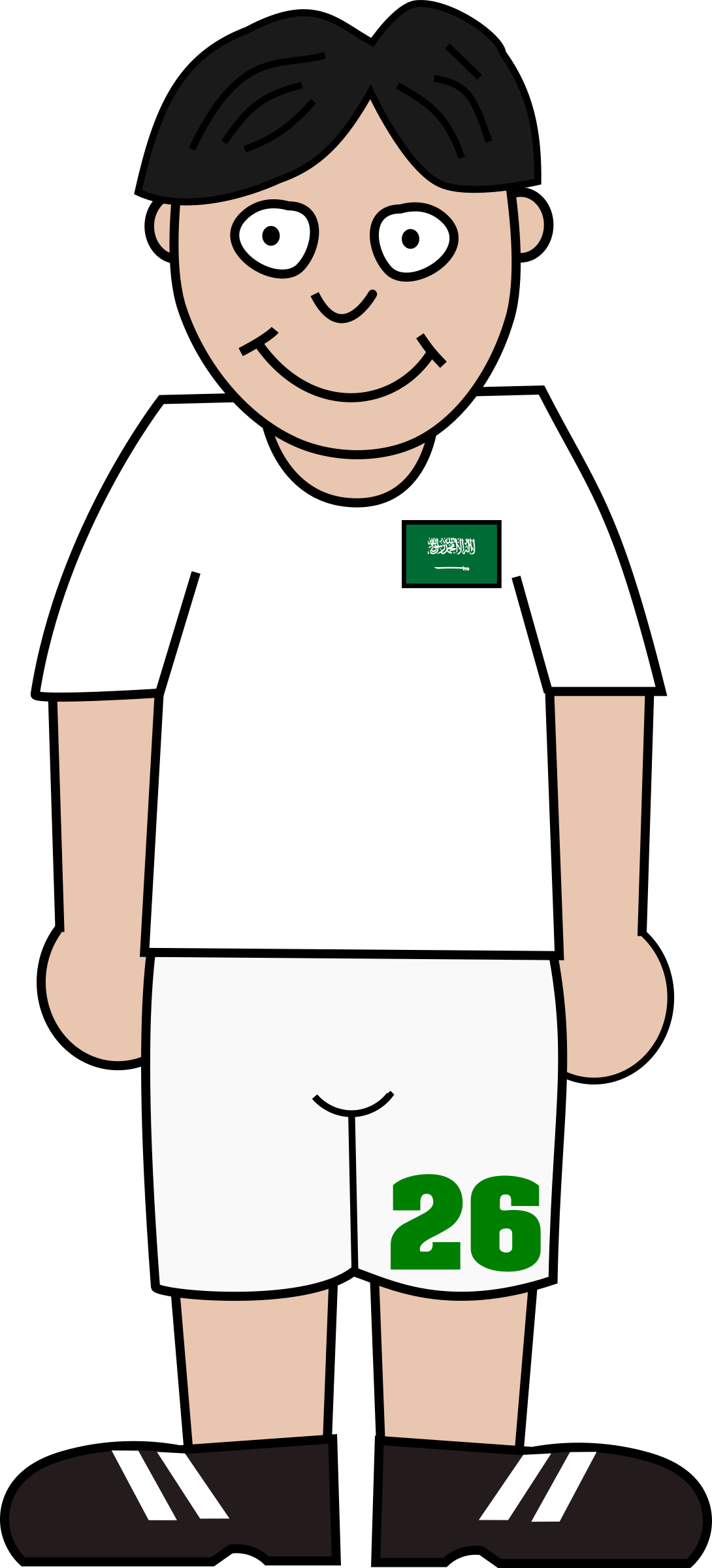 Football Player Saudi Arabia Clip Art Freeuse Library - Standing Soccer Players Clipart (1090x2400), Png Download