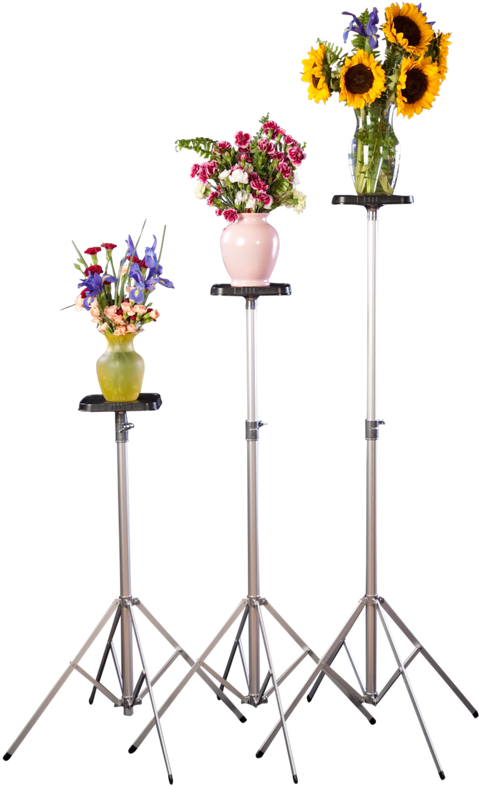 Trio Of Tall, Deluxe Stands Featuring Flower Arrangements - Bouquet (800x800), Png Download