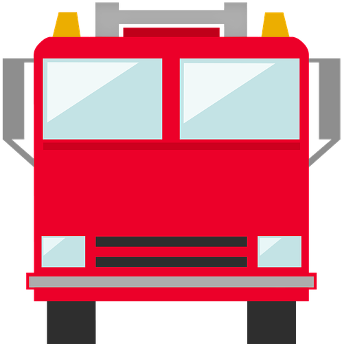 Fire Truck Silhouette Png (640x640), Png Download