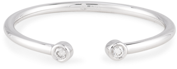 Diamonds Open Ring White Gold - Engagement Ring (650x650), Png Download