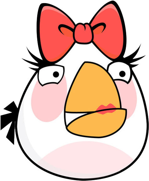 Angry Birds, By, Gamafotoestudio - Angry Birds White Bird Girl (547x623), Png Download