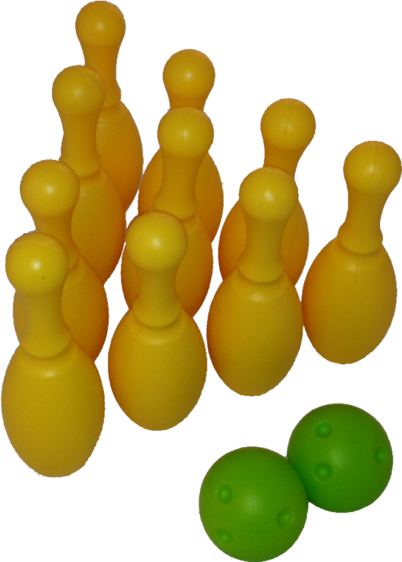 Ten Pin Bowling Plastic Skittles Yellow [10pinyel] - Board Game (800x800), Png Download