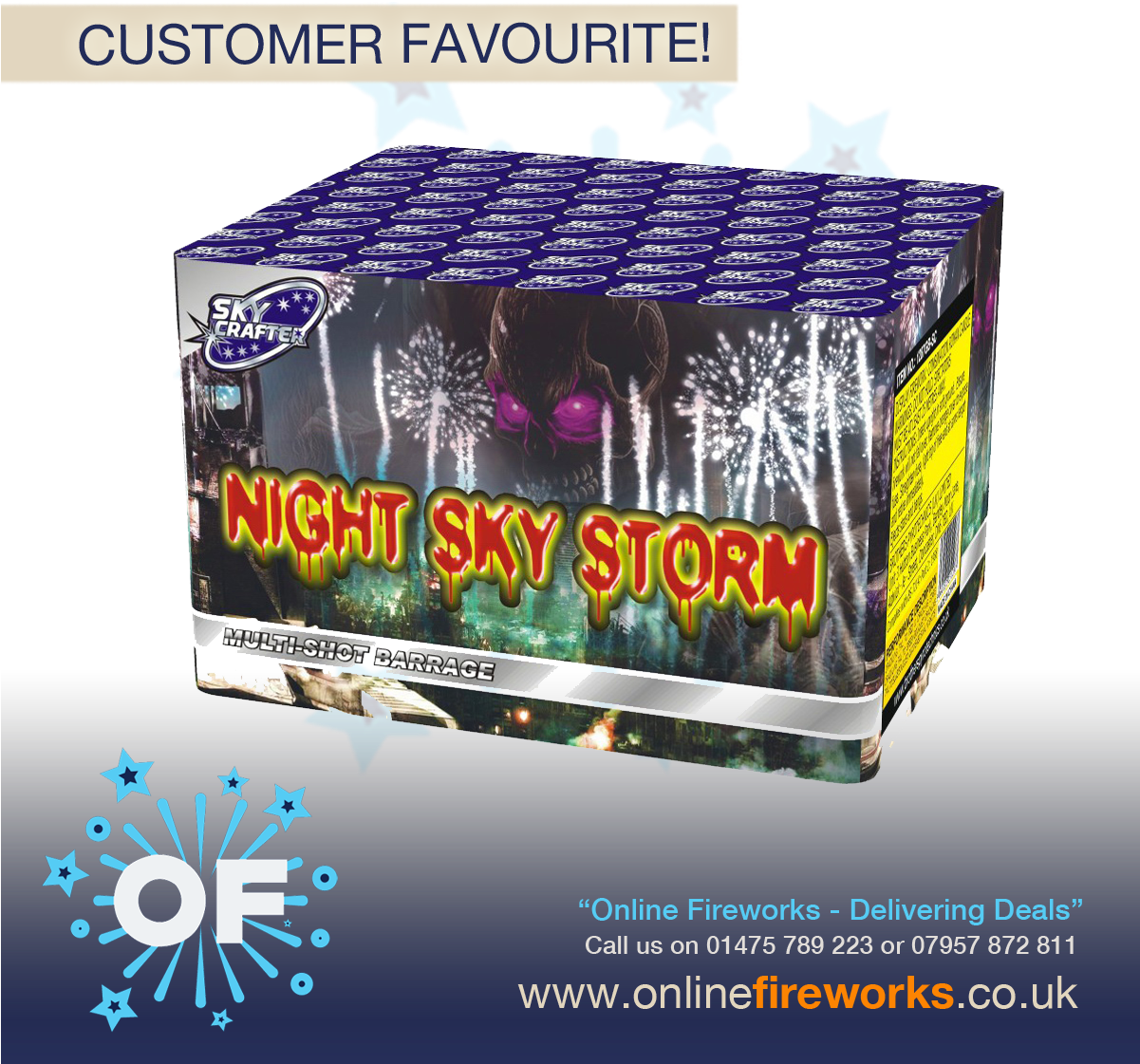 Night Sky Storm By Sky Crafter Fireworks From - Brother Firework (1200x1200), Png Download