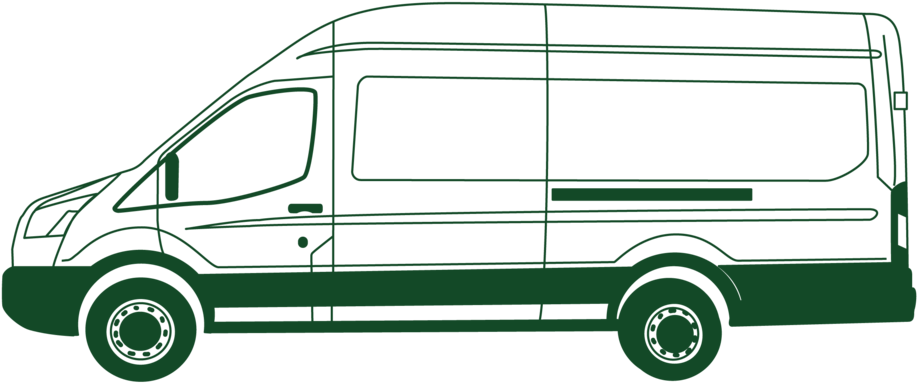 Transit-van - Compact Van (1000x451), Png Download