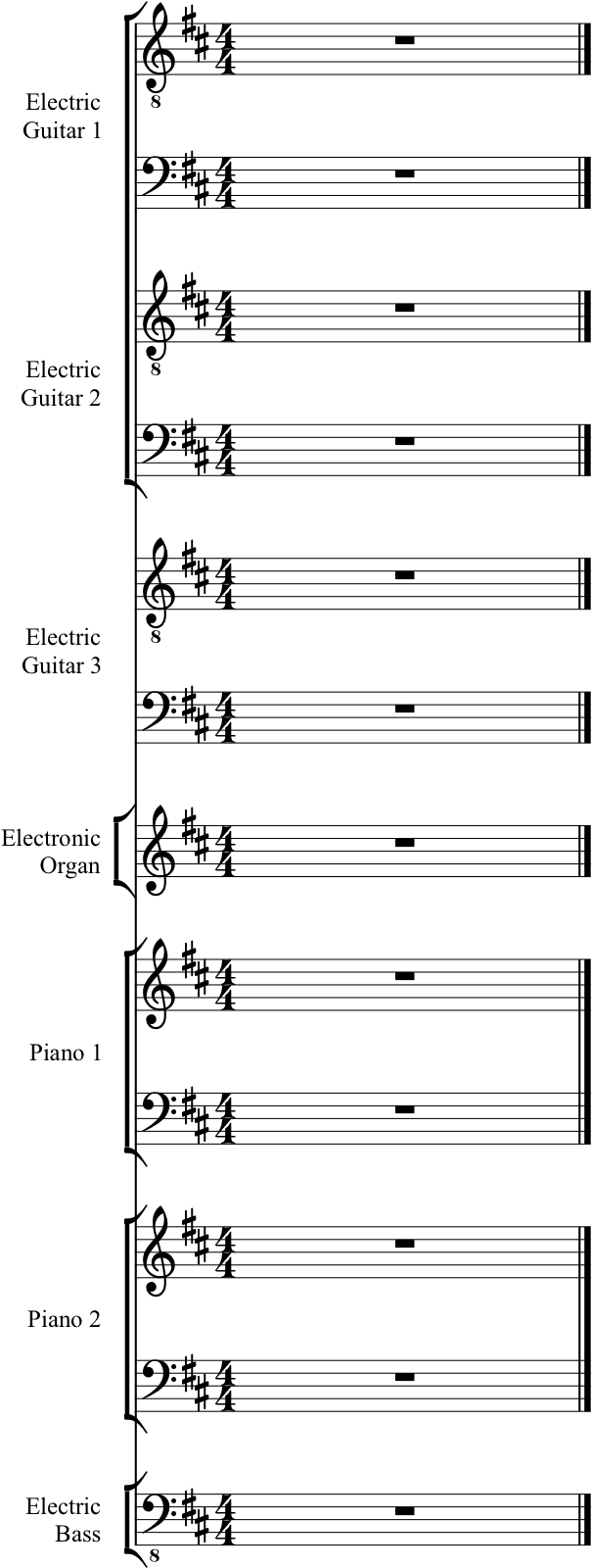 Changes To Instrument Group Produces Wrong Bracket - Read Piano Sheet Music (623x1623), Png Download