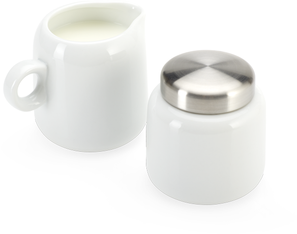 7002 Milk Sugar Set - Cup (620x518), Png Download
