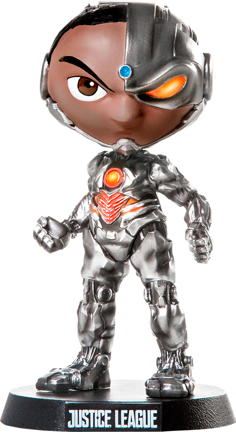 Iron Studios Cyborg Mini Co Collectible Figure - Minico Justice League Cyborg (480x878), Png Download