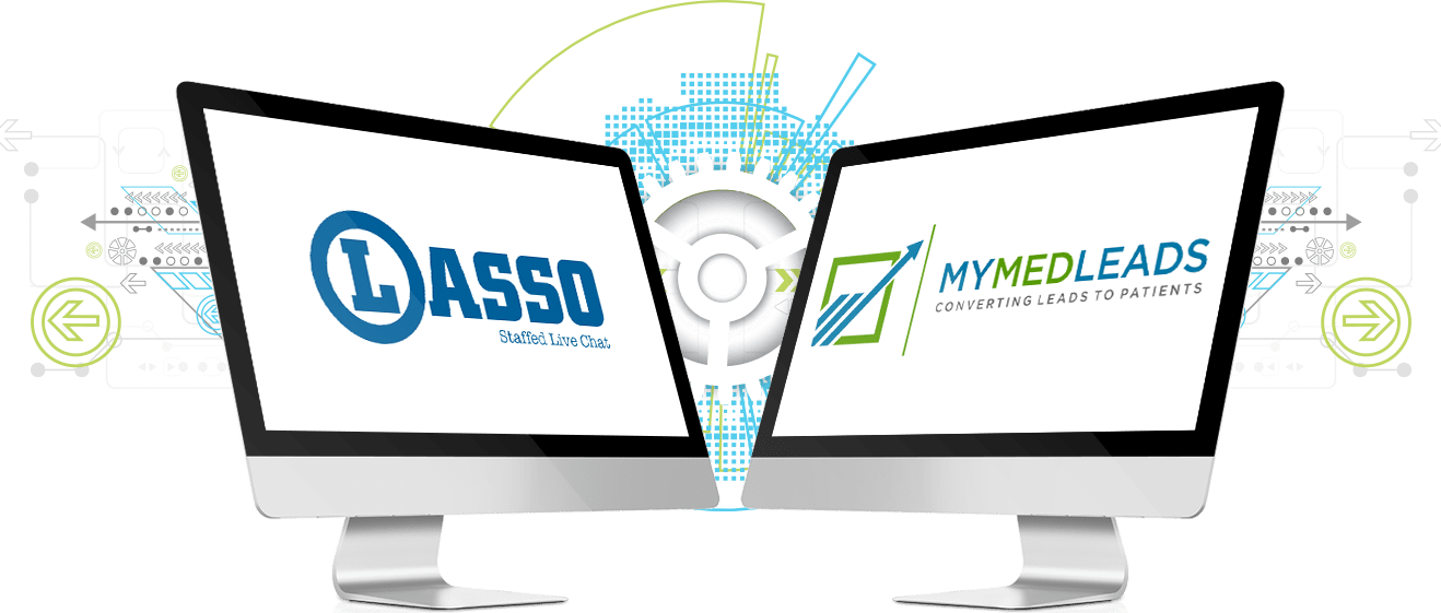 Mymedleads Partners With Lasso Live Chat - Web Design (1318x561), Png Download