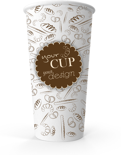Single Wall Cup 20oz - Cup (500x650), Png Download