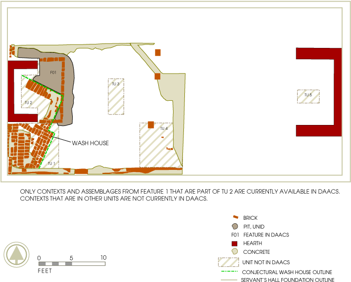 Servant's Hall/wash House - Diagram (792x612), Png Download