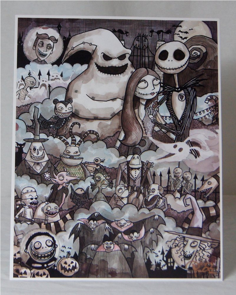 Nightmare Before Christmas - Poster (1000x1000), Png Download