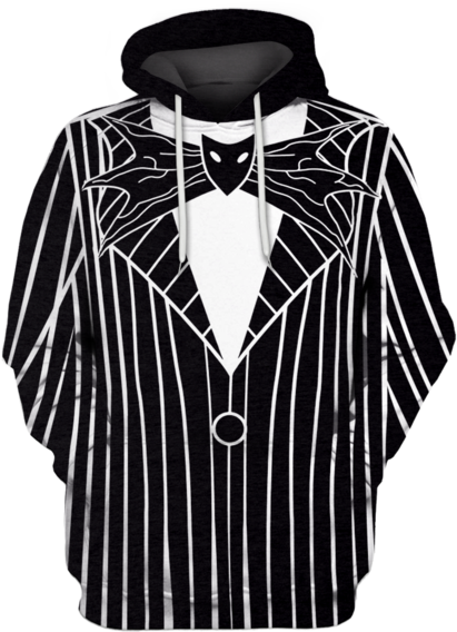 3d The Nightmare Before Christmas Men Jack Skellington - T-shirt (600x599), Png Download