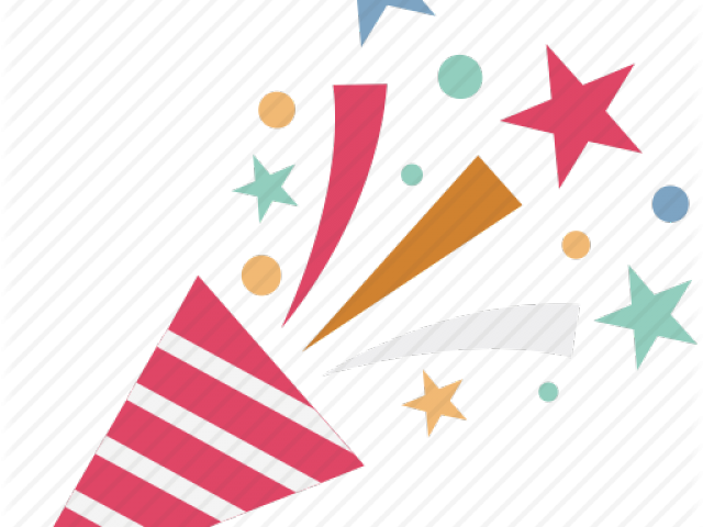 Confetti Clipart Party Horn - Confetti Poppers Transparent Background (640x480), Png Download