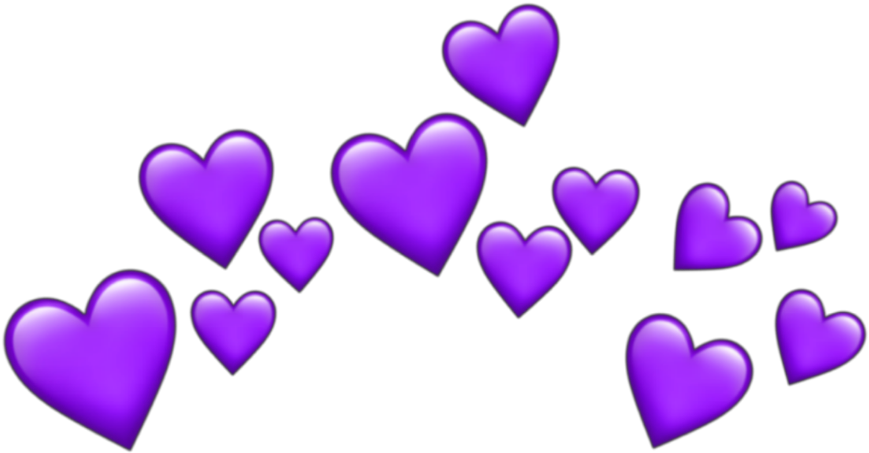 Crown Dudahmt Tumblr Cora O Heart Emoji Roxo Purple - Red Heart Emoji Crown Png (1024x1024), Png Download