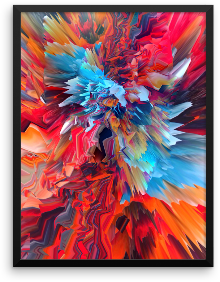 #graffiti Glitch Framed Photography Print - Modern Art (1000x1000), Png Download