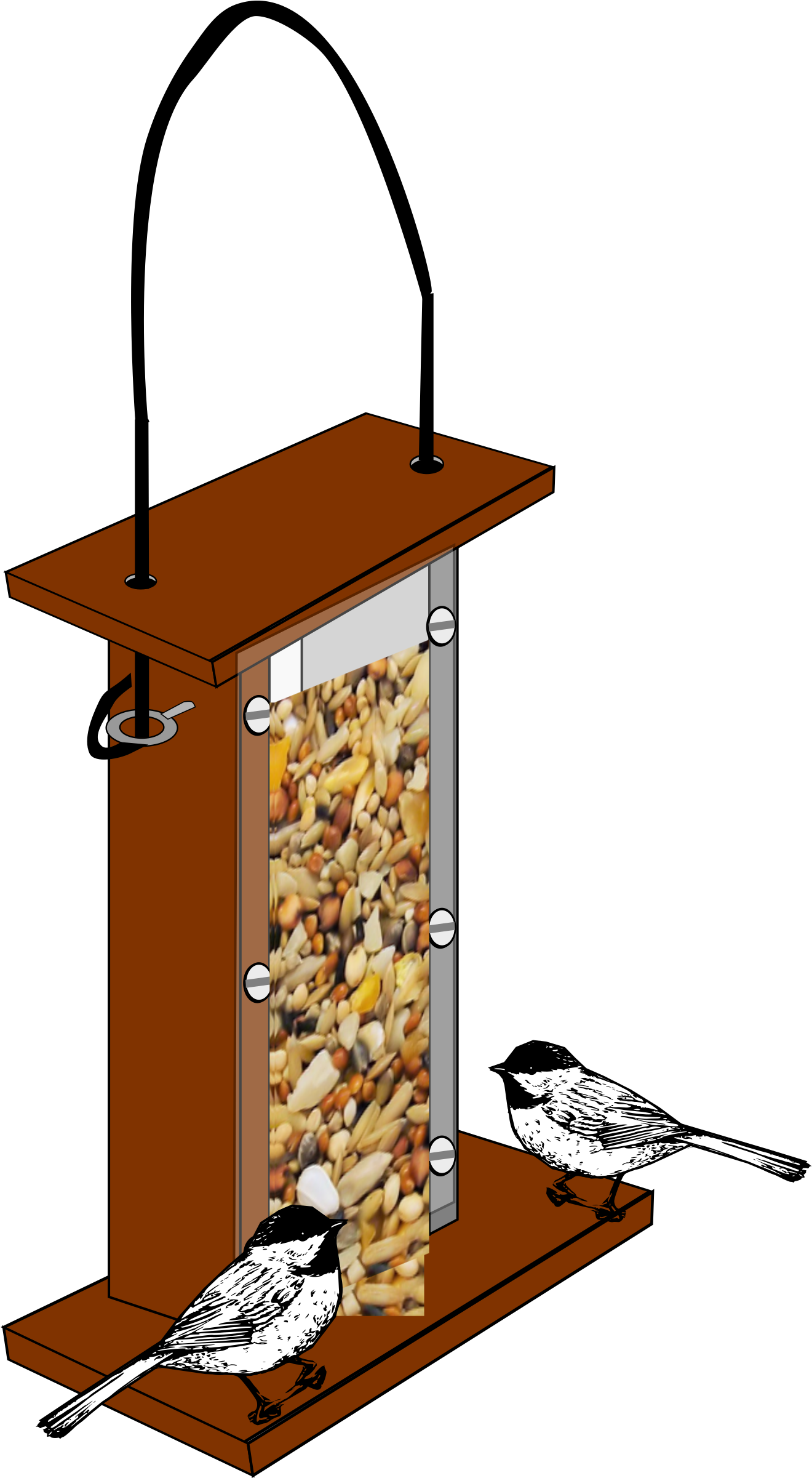 Png Royalty Free Stock Bird Feeder Clipart - Bird Feeders Clip Art (1376x2400), Png Download