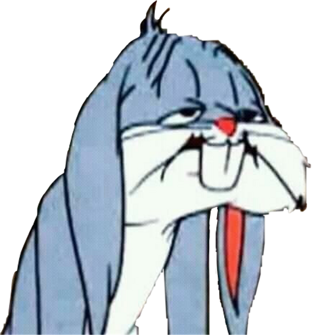 #cartoon #bugsbunny #sad #freetoedit - Bugs Bunny Drunk Face (1024x1099), Png Download