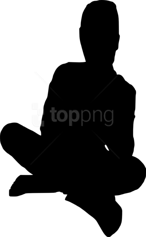 Free Png People Sitting Silhouette Png Images Transparent - Silhouette (481x782), Png Download