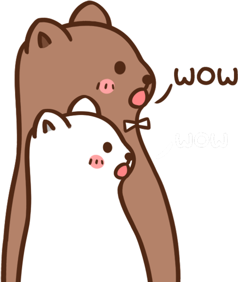 #emoji #bear #wow #freetoedit #귀여운 #可愛い #mimi #ftestickers - Cartoon (1024x1024), Png Download