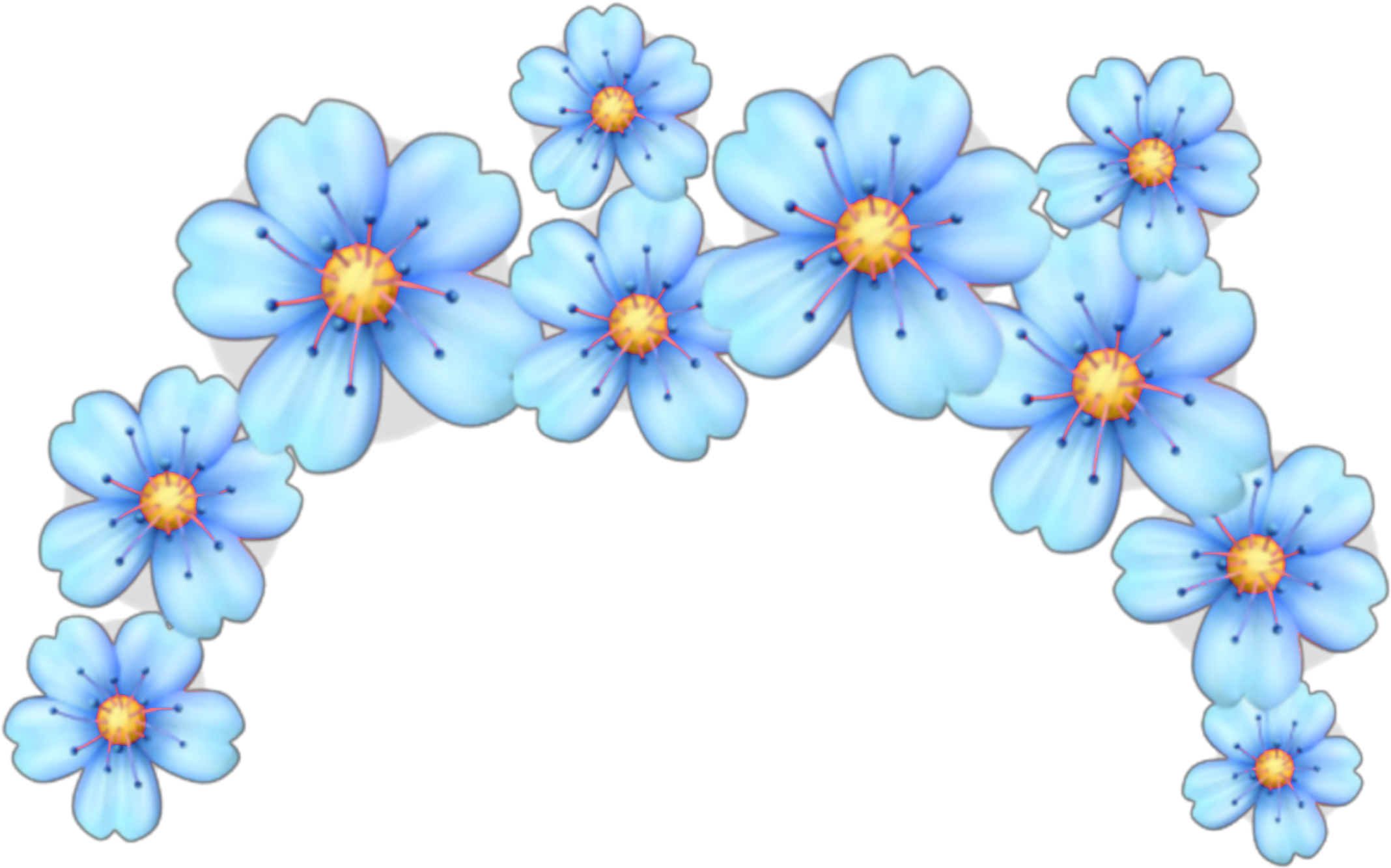 Stickers Factory Direct Sales Source Blue Flowers Flower - Circle (2289x2289), Png Download