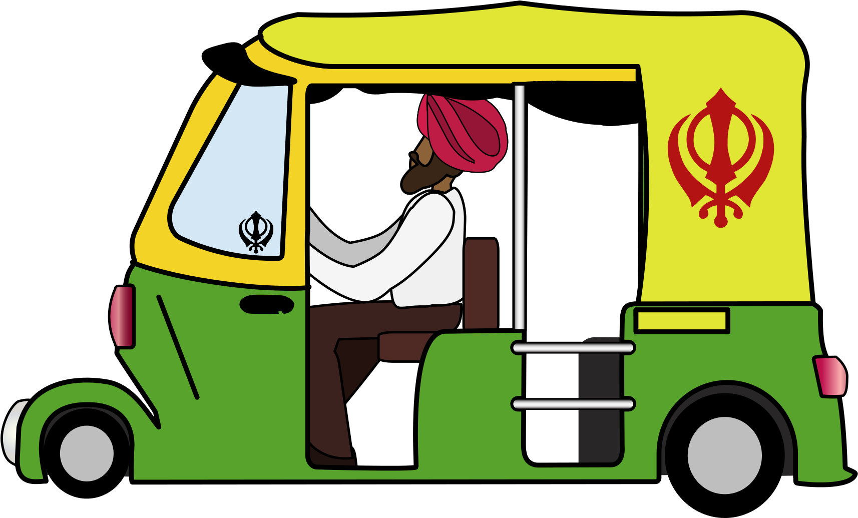 Svg Transparent Download Nina Garman Autorickshaw - Auto Rickshaw Clipart Transparent (1920x1034), Png Download