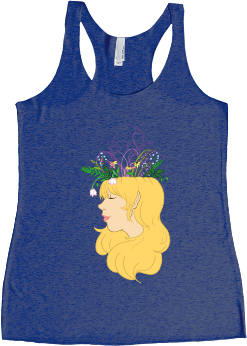Flower Crown Racerback Tank Top - Racerback (852x762), Png Download