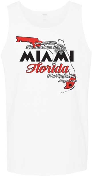 Core Stare Brand Rep Your City Miami Tank Top - Active Tank (555x710), Png Download