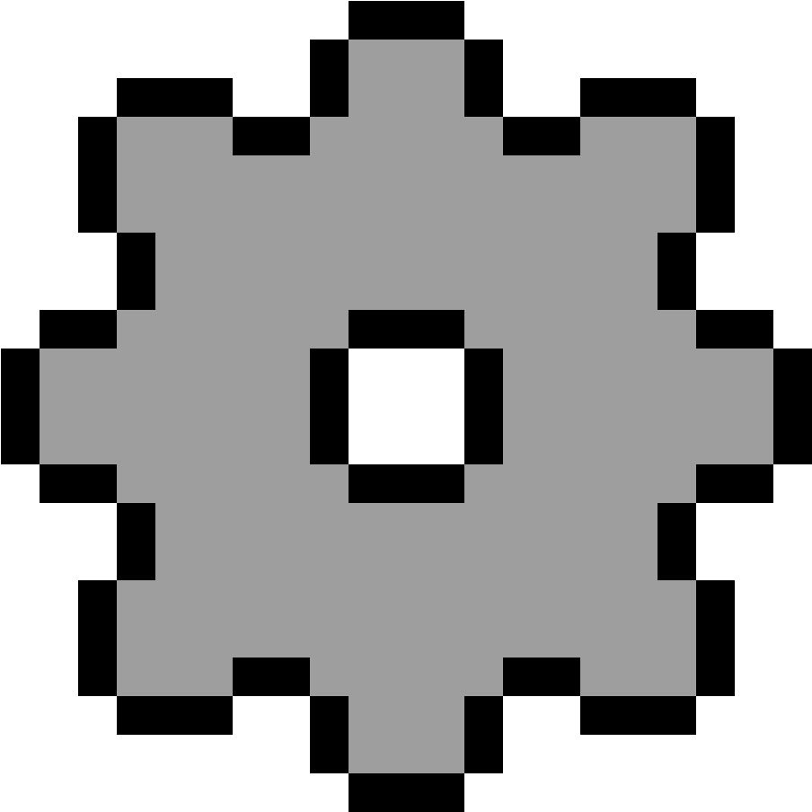 Settings Icon - Disegni Pixel Art Animali (1376x1376), Png Download