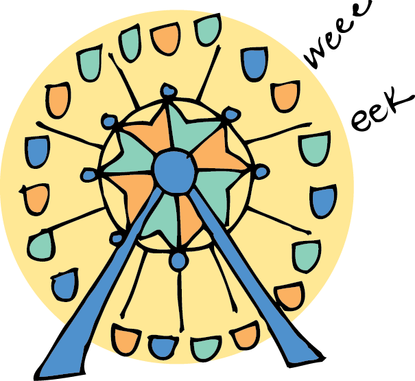 Ferris Wheel (605x555), Png Download