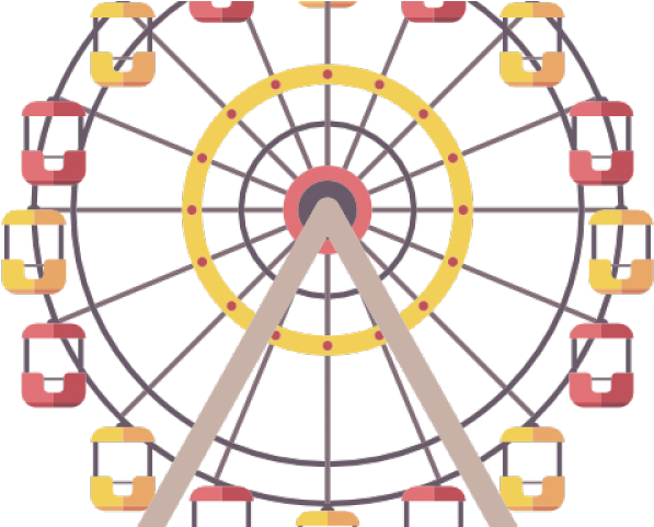 Ferris Wheel Clipart Carnival Games - Ferris Wheel Png (640x480), Png Download