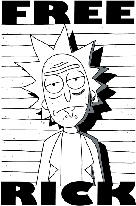 Click And Drag To Re-position The Image, If Desired - Free Rick Poster (477x699), Png Download