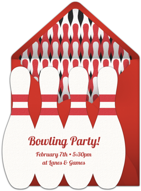 Bowling Pins Online Invitation - Duckpin Bowling (650x650), Png Download