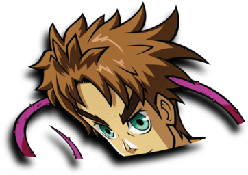 Young Joseph Joestar Peeker Sticker - Cartoon (600x600), Png Download