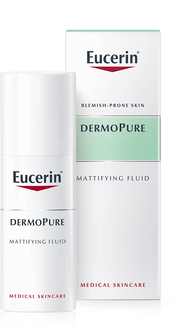 A Mattifying Fluid For Acne-prone Skin - Eucerin Dermopure Mattifying Fluid (618x1140), Png Download